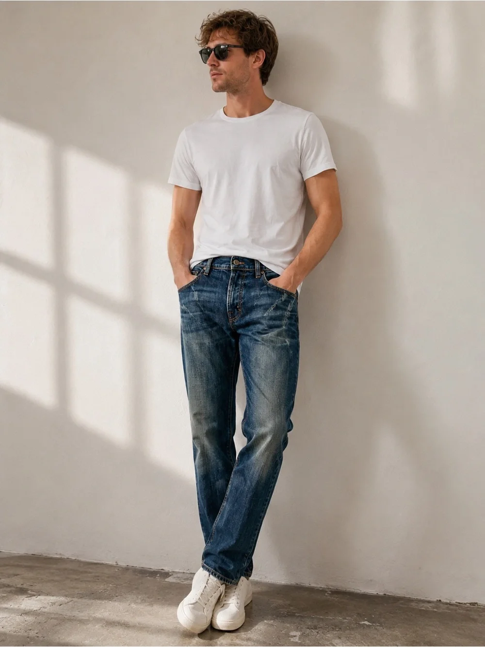 Boss by Hugo Boss Men’s Button Fly Regular Fit Straight Denim Jeans